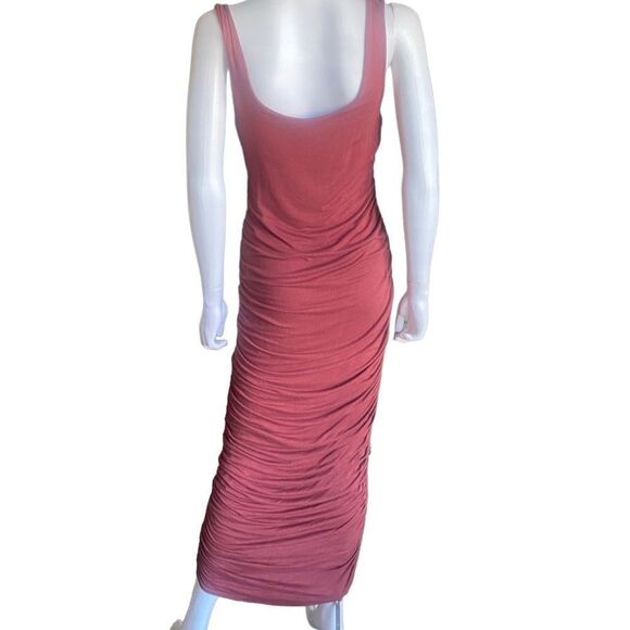 Fashion Nova Mauve Sleeveless Ruched Maxi Dress. Size Large. - Picture 5 of 9